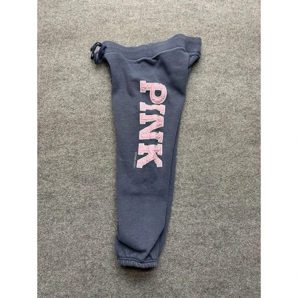 Victoria Secret Pink Sweatpants Size XS Blue Joggers - Picture 6 of 7